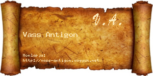 Vass Antigon névjegykártya